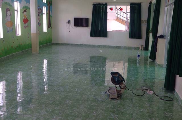 Mặt bằng thi công sàn gỗ cho trường tiểu học